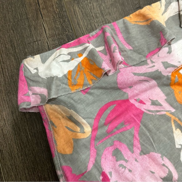 American Eagle Outfitters Size Medium Sleeveless Tube Top Ruffle Neon Tie Dye - Picture 4 of 5